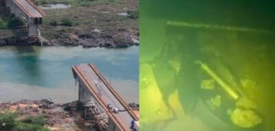 Caminhões e carros que ficaram no fundo do Rio Tocantins após queda de ponte devem ser retirados em abril, diz DNIT