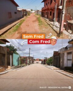 O homem não para: Prefeito Fred Campos entrega mais duas ruas pavimentadas em Paço do Lumiar.