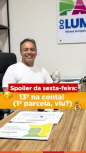 Fred Campos antecipa o 13º salário e prova mais uma vez: Paço do Lumiar tem um prefeito que faz diferente Enquanto muitos ainda planejam, Paço do Lumiar já realizou.