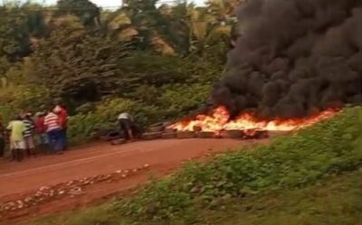 Vídeo: Manifestantes interditam MA-014 na estrada de Pinheiro/São Bento