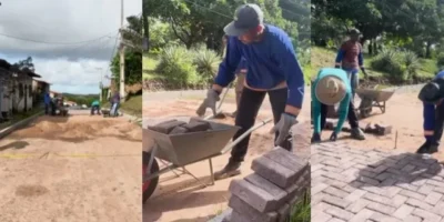Prefeitura de Alcântara intensifica pavimentação de rua no Centro Histórico