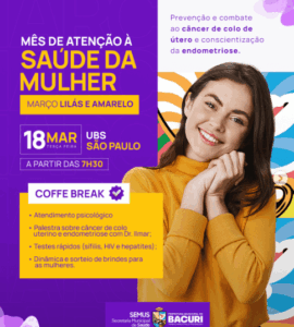 Prefeitura de  Bacuri promove ações especiais para prevenção e conscientização sobre o câncer de colo de útero e endometriose