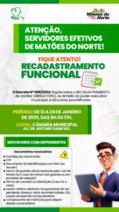 Prefeitura de Matões do Norte inicia recadastramento obrigatório de servidores efetivos