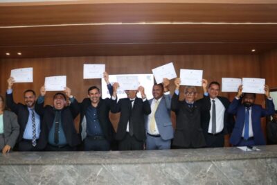Wallas Rocha e Debora Mesquita são diplomados aos cargos de prefeito e vice-prefeita de SBRP-MA; vereadores também foram diplomados na Câmara Municipal