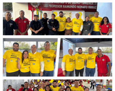 DEPARTAMENTO MUNICIPAL DE TRÂNSITO E TRANSPORTE PROMOVE PALESTRA EDUCATIVA EM ESCOLA MILITAR DURANTE O MAIO AMARELO