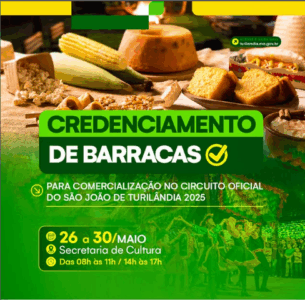 Prefeitura de Turilândia inicia credenciamento de barracas para comercialização no circuito oficial do São João 2025