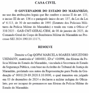 Capitã da PM é exonerada por suposto envolvimento com “Jogo do Tigre”
