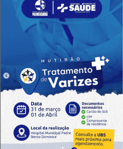 O prefeito Edilson da Alvorada anunciou a realização de dois importantes mutirões para o tratamento da saúde dos moradores de Palmeirândia