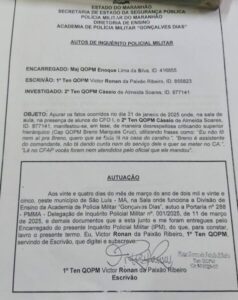 Veja o Inquérito Policial Militar que teria motivado o assassinato do Capital Breno pelo colega de farda