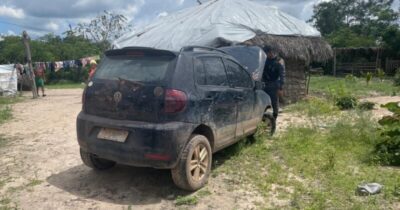 Veículo tomado de assalto em Vargem Grande é recuperado na zona rural de Santa Quitéria