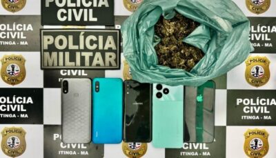 Itinga do Maranhão: Adolescente suspeito de assassinato é apreendido e maior é preso por tráfico de drogas