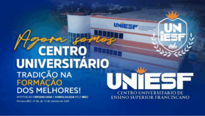 UNIESF alcança credenciamento como Centro Universitário e reforça seu papel no desenvolvimento regional…