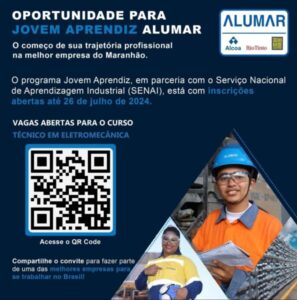 Jovem Aprendiz: Alumar abre vagas para Técnico(a) em Eletromecânica