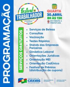 Prefeitura de Caxias promove a maior Festa do Trabalhador da região dos Cocais