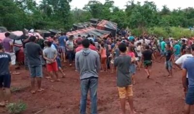 MARANHÃO: Polícia investiga furto de arroz de caminhão que tombou na BR-226