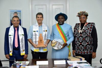 Prefeito Eduardo Braide recebe comitiva da cidade de Bafoussam, região de Camarões