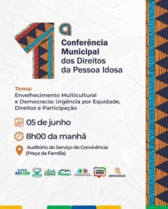 A Prefeitura de Mirador convida toda a população para a 1ª Conferência Municipal dos Direitos da Pessoa Idosa nesta quinta-feira, dia 5 de junho