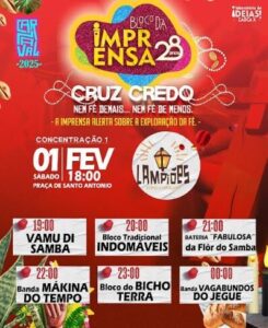 Bloco da Imprensa cai na folia neste sábado