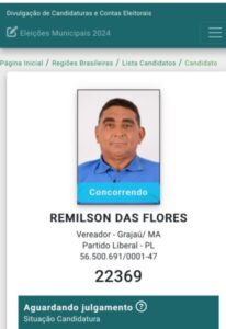 Lei da Ficha Limpa pode barrar Remilson das Flores como candidato a vereador em Grajaú
