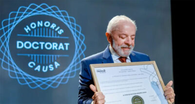 Lula recebe título de doutor ‘honoris causa’ de universidade francesa