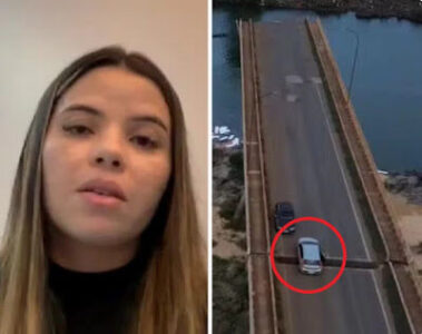 Mulher que estava em carro que ficou preso em fenda após parte da ponte que ligava Maranhão e Tocantins faz relado sobre que passou no momento
