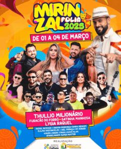 Prefeitura de Mirinzal divulga Programação Oficial do “Mirinzal Folia”