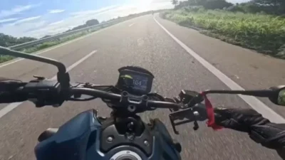 VÍDEO: Motoqueiro a 184 km/h grava acidente em que perde controle e morre no Ceará