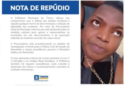 Prefeitura de Timon tomará medidas judiciais contra misógino digital
