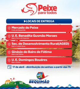 Prefeito Zé Martins vai distribuir 12 toneladas de peixe nesta Quinta-Feira Santa (17)
