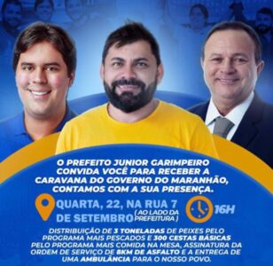 Centro Novo: Prefeito Junior Garimpeiro recebe comititiva do governador nesta quarta-feira em Centro Novo