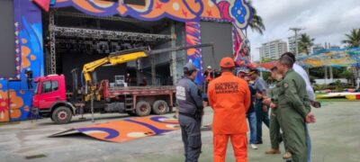 Arraial do Ipem e Parque Folclórico recebem vistoria técnica do Corpo de Bombeiros