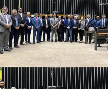 Presidente da Câmara Hugo Motta recebe prefeitos aliados de Aluisio Mendes