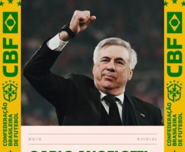 CBF oficializa Carlo Ancelotti como novo técnico da Seleção Brasileira