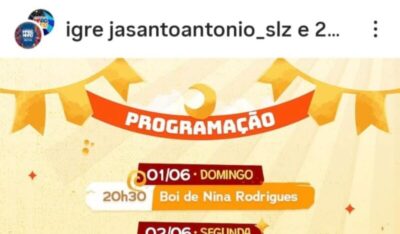 Arraial do largo de Santo Antônio acontece até dia 13, no Centro de São Luís