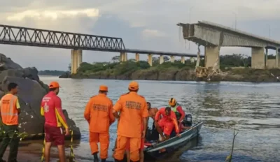 Ibama confirma fissuras em tanque de caminhão com ácido que caiu em rio após queda de ponte no MA