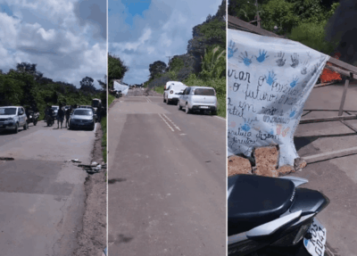 Por demarcação de terras e proteção ao Meio Ambiente, etnia Akroá-Gamellas também interditam a MA-014, entre Matinha e Viana