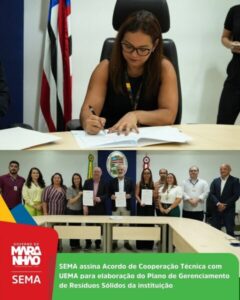 Uema firma parceria com a SEMA para gestão de resíduos sólidos