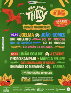 Divulgadas as atrações do São João da Thay 2025