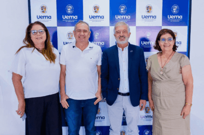 Na Reitoria da UEMA, prefeito Dino Penha discute a criação de novos cursos de graduação presencial para São Bento