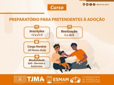 Curso para pretendentes à adoção tem inscrições abertas até esta quarta-feira (21/5)